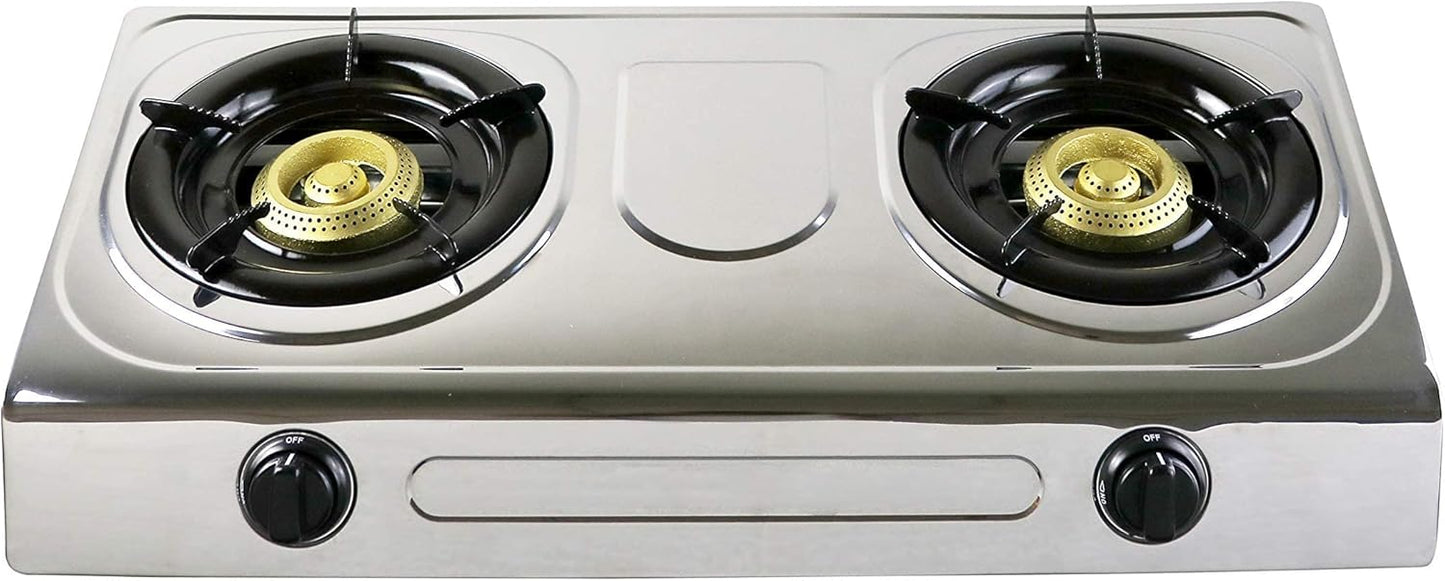 Geepas SS Double Burner Gas Cooker - GK5605