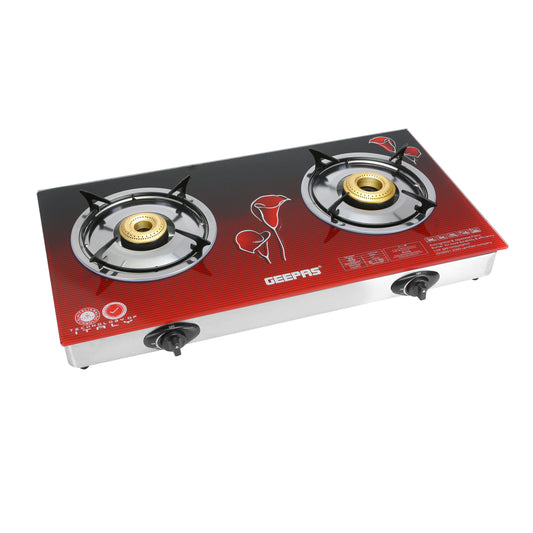Geepas Double Gas Burner Glass Top - GK5602