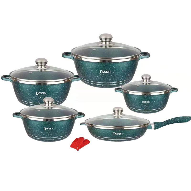 Dessini 12pc Green - Cookware Set