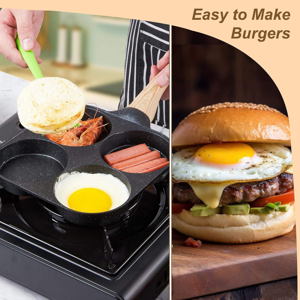 Dessini Egg Pan 4 Holes Black