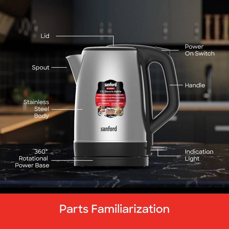 Sanford 1.7L Electric Kettle - SF1851EK