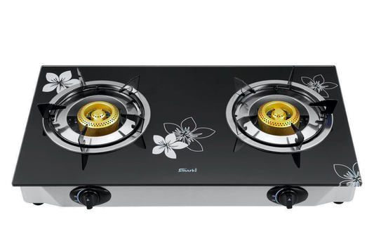 Smarki 2 Burner Glass Gas Stove
