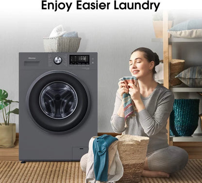 Hisense 7KG Front Load Washing Machine (White) - WFQP7012EVMT