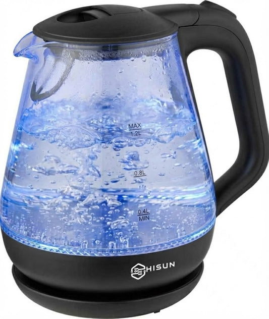 Hisun 1.2L Glass Kettle - HSGK12