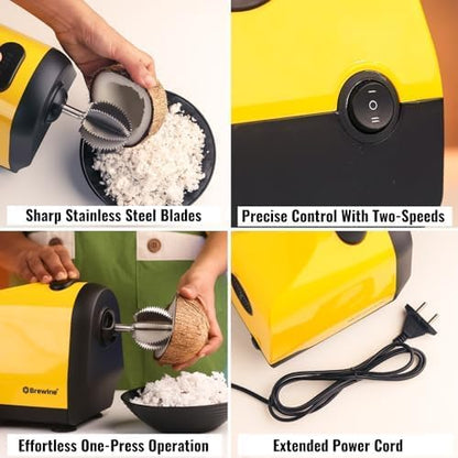 Brewine Frankson Appliances Electric Coconut Scraper and Citrus Press - BCSCP22