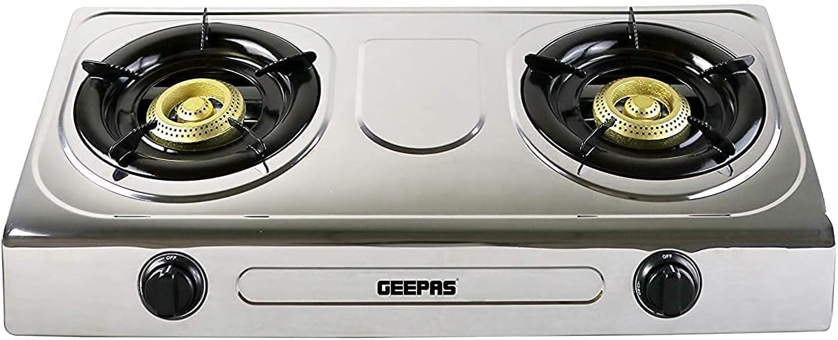 Geepas SS Double Burner Gas Cooker - GK5605