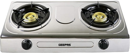 Geepas SS Double Burner Gas Cooker - GK5605