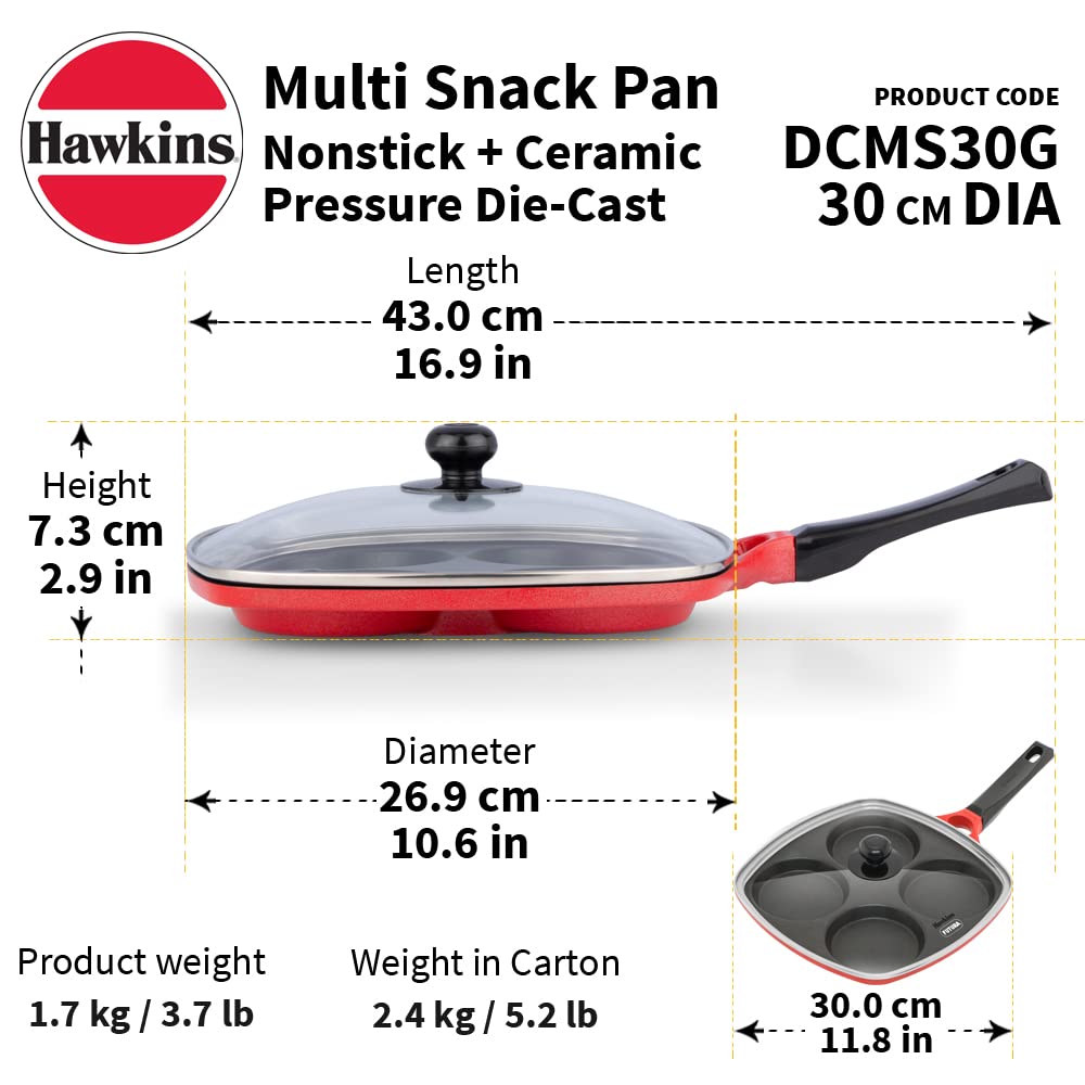 Hawkins 30CM Multi Snack Pan - DGMS30G