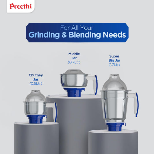 Preethi Mixer Grinder Blue Leaf Gold - MG150