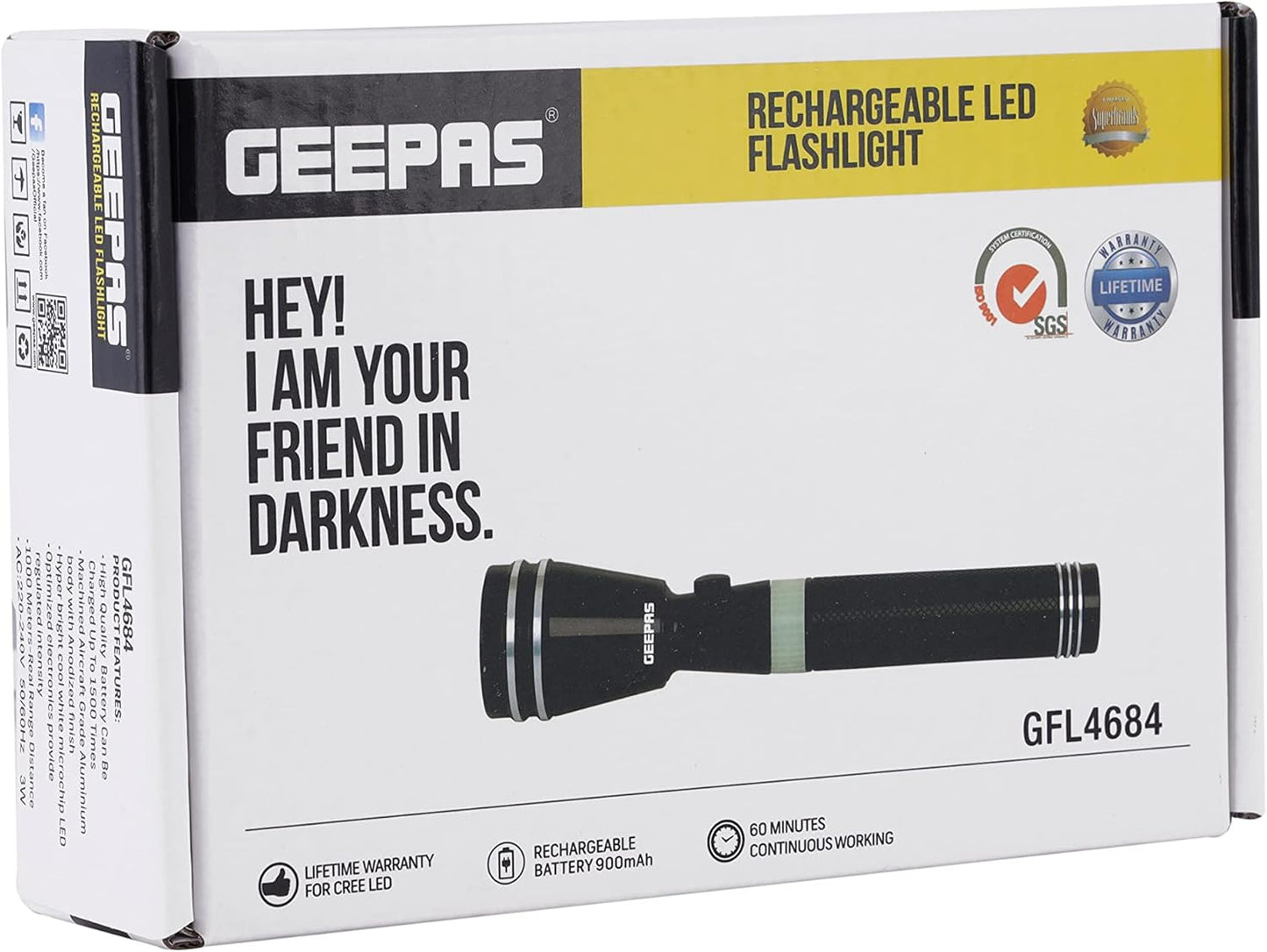 Geepas LED Flash Light Zoom - GFL4684