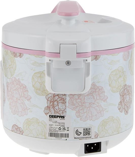 Geepas 1.5L Plastic Lid Rice Cooker - GRC4334N
