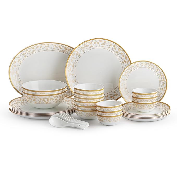 Cello 33pcs Royal Amber Gold Dinner Set (Divine Series)