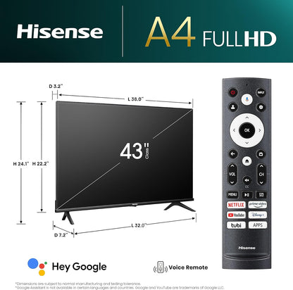 Hisense 43" Smart TV - 43A4K