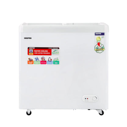 Geepas 260L Glass Showcase Freezer - GCF2622SG