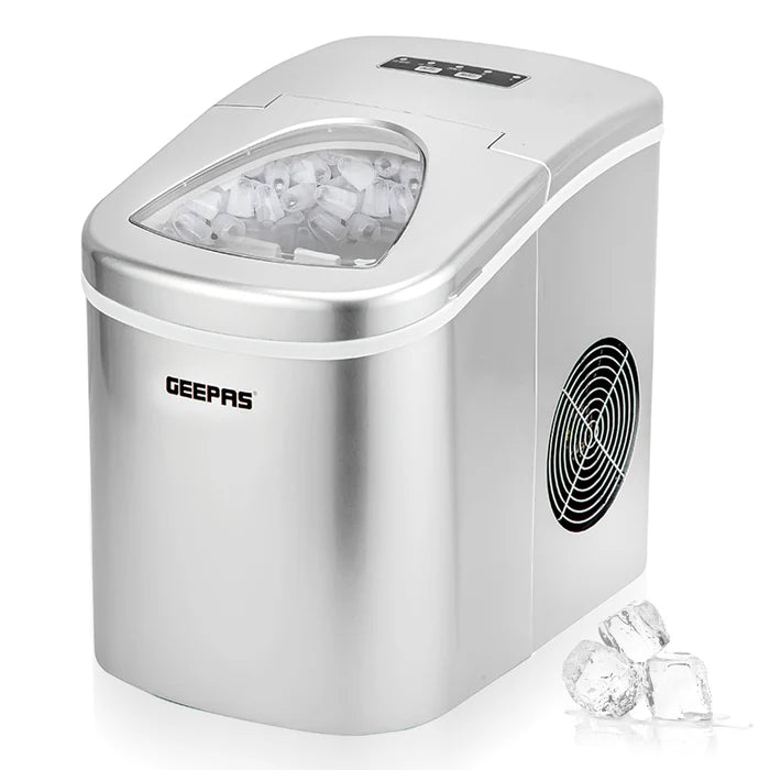 Geepas Portable Automatic Ice Maker Silver - GIM63015UK