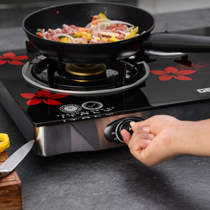 Geepas Gas 3 Burner Glass Top - GK6759