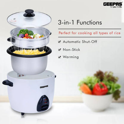 Geepas 2.2L Rice Cooker 3 in 1  - GRC4326