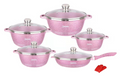 Dessini 12pc Pink - Cookware Set