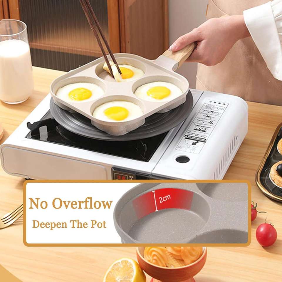 Dessini Egg Pan 4 Holes Beige