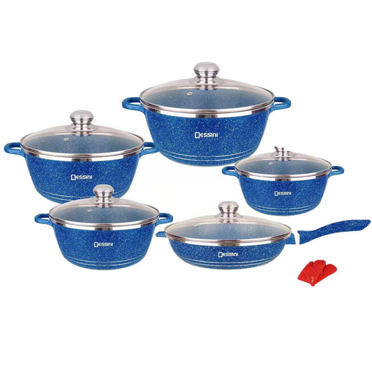 Dessini 12pc Blue - Cookware Set