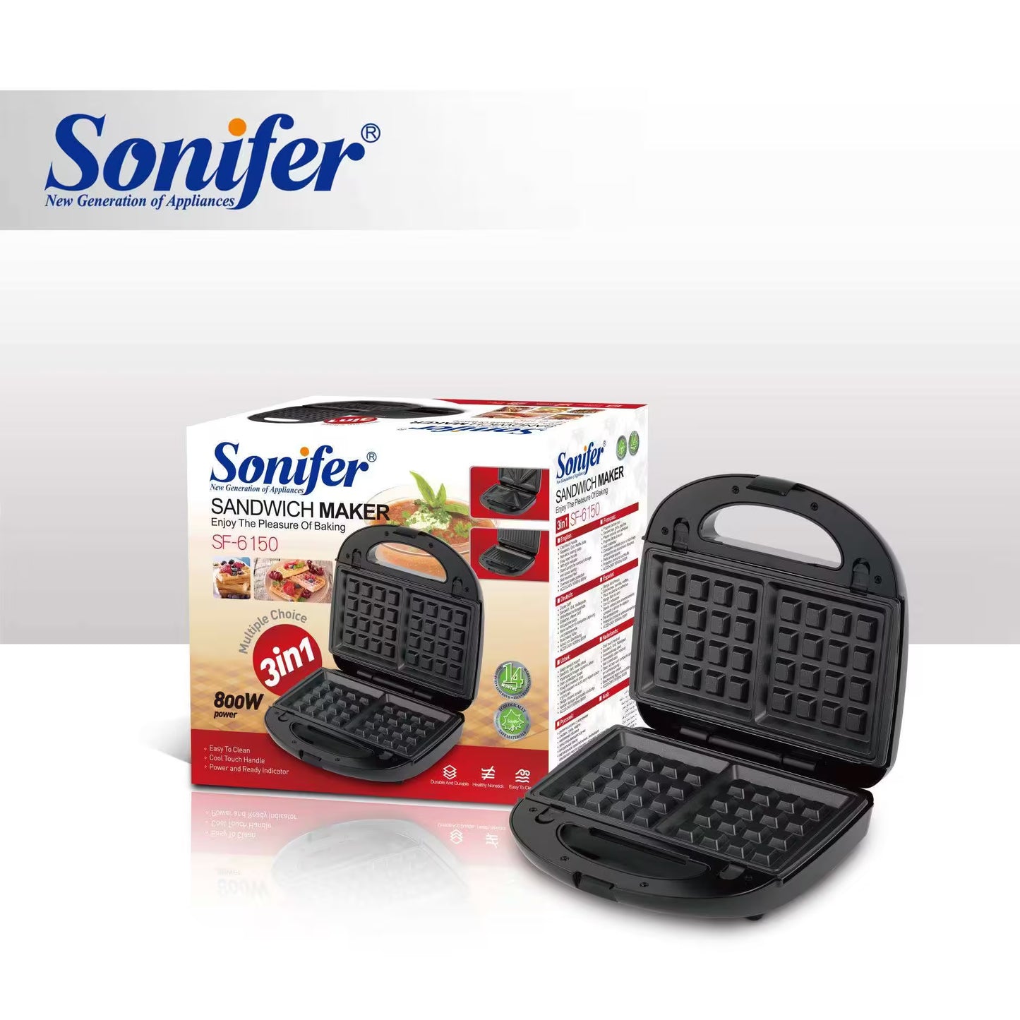 Sonifer Sandwich Maker 3 in 1 - SF6150
