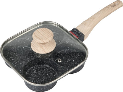 Dessini Egg Pan 4 Holes Black