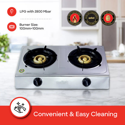 Sanford SS Steel Gas Stove - SF5222GC