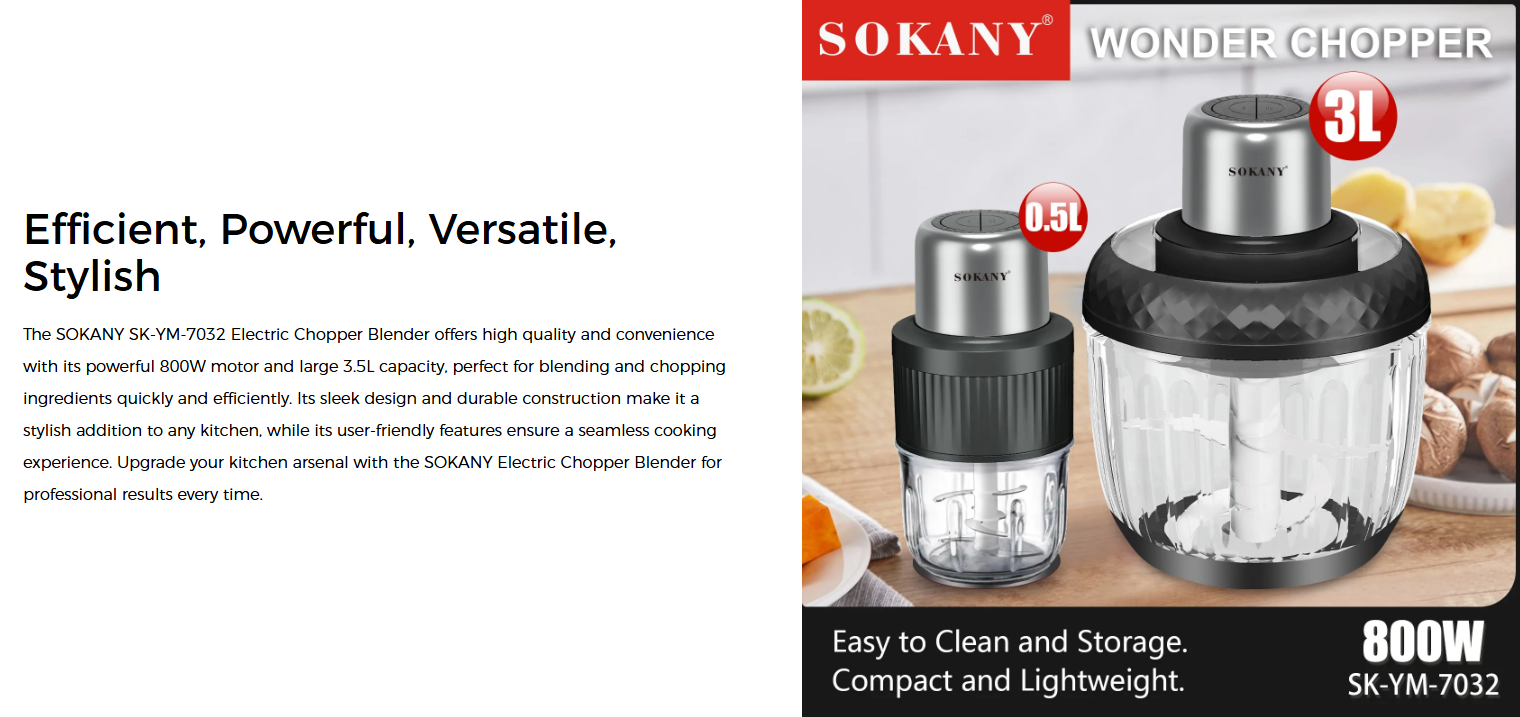 Sokany Wonder Chopper Grinder - SKYM7032
