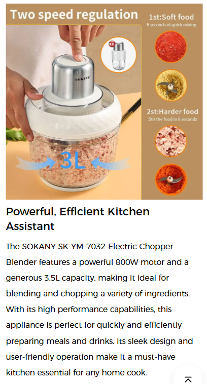 Sokany Wonder Chopper Grinder - SKYM7032