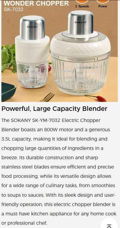 Sokany Wonder Chopper Grinder - SKYM7032