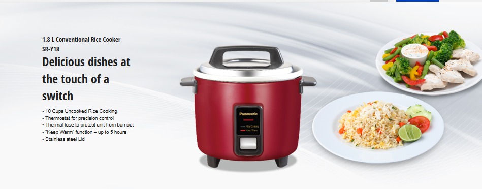 Panasonic 1.8L Automatic Rice Cooker - SRY18