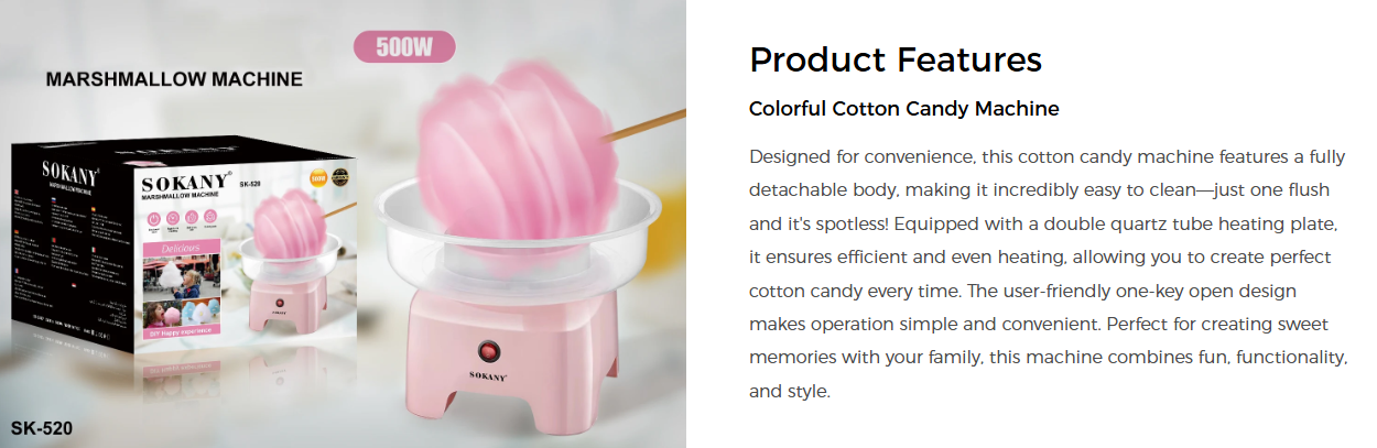Sokany Cotton Candy Maker - SK520
