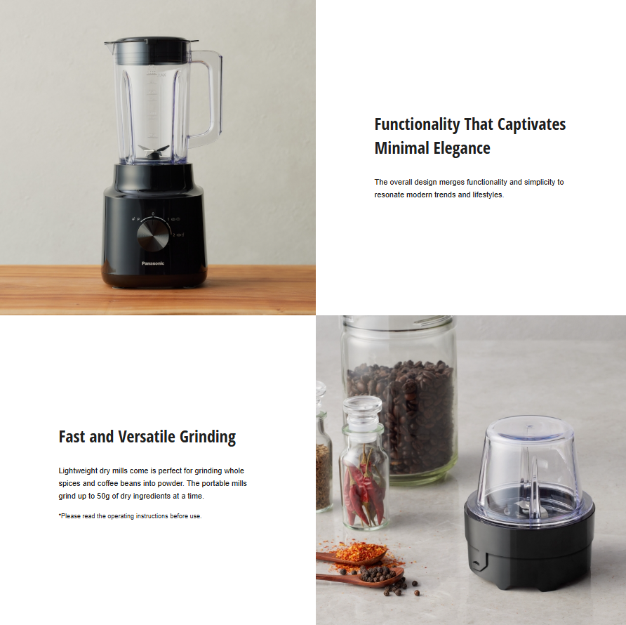 Panasonic Blender with 2 Dry Mills - MXCP3121