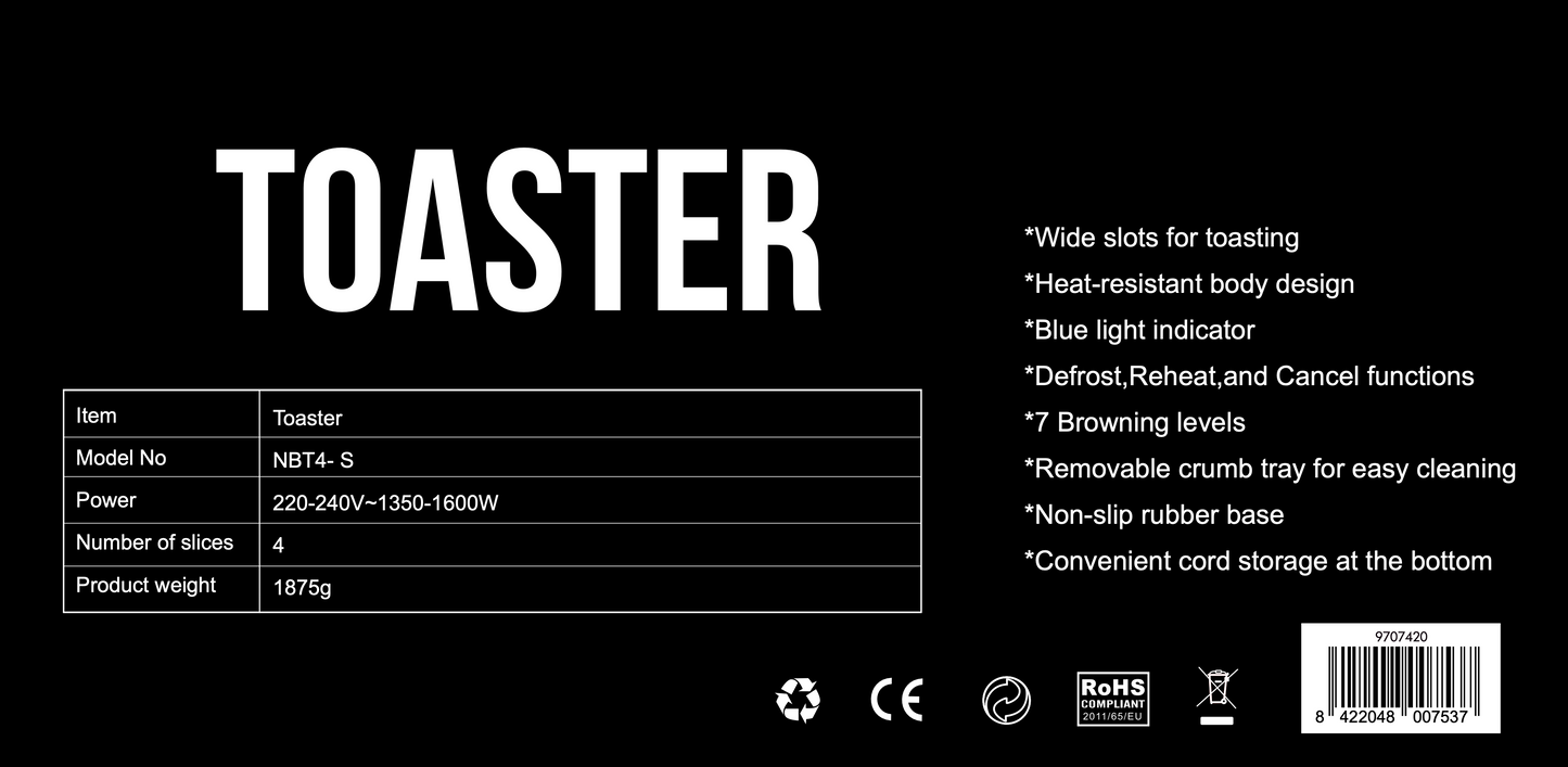 Blue Sky Toaster 4 Slice - NBT4S