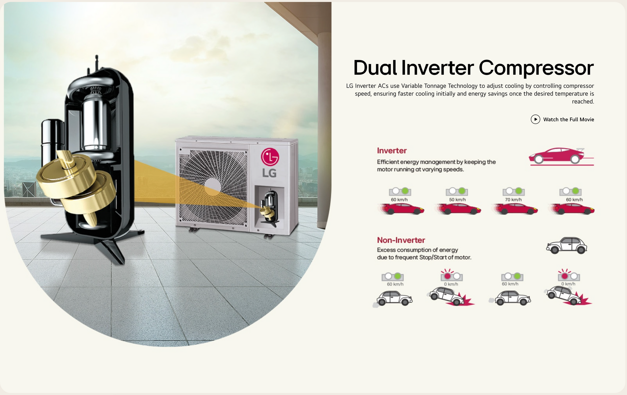 LG 12000BTU Inverter Split AC 1 TON - US-Q12 ENXE/CNXE