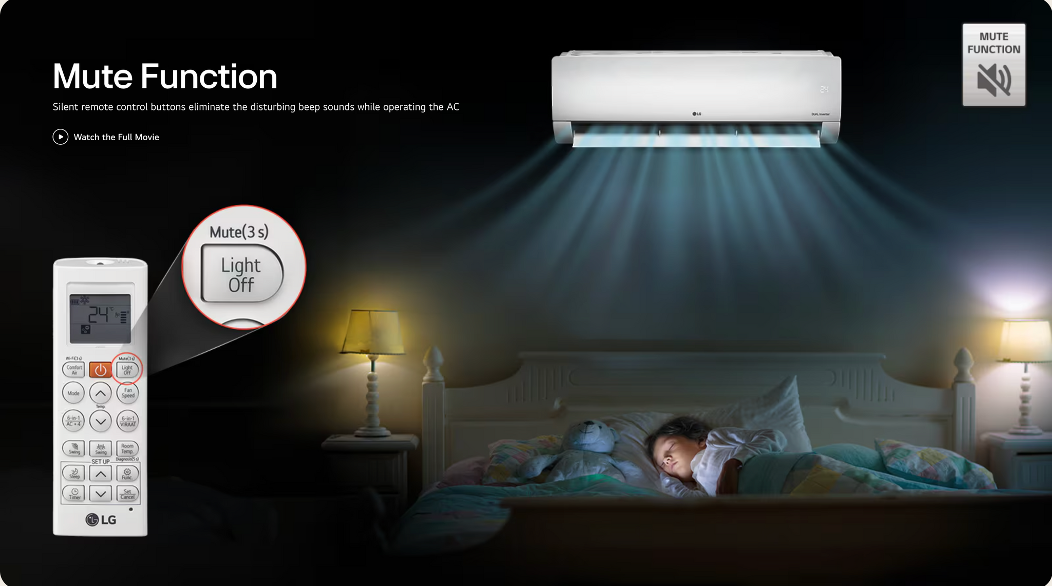 LG 12000BTU Inverter Split AC 1 TON - US-Q12 ENXE/CNXE