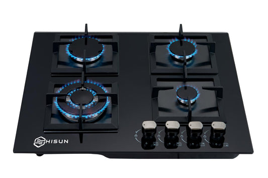 Hisun 4 Burner Gas Stove Black - AQB410