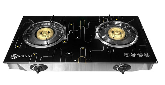 Hisun Cast Iron Burner SS Glass Panel Gas Stove - ATB251