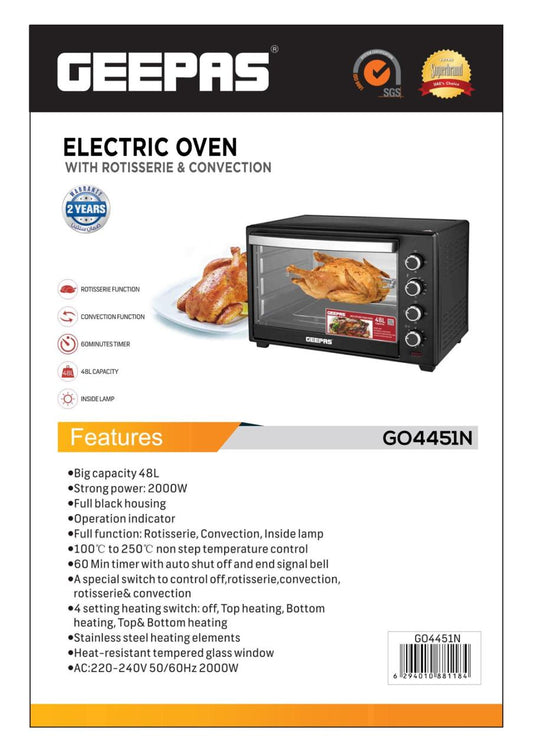 Geepas 48L Multifunction Oven - GO4451N