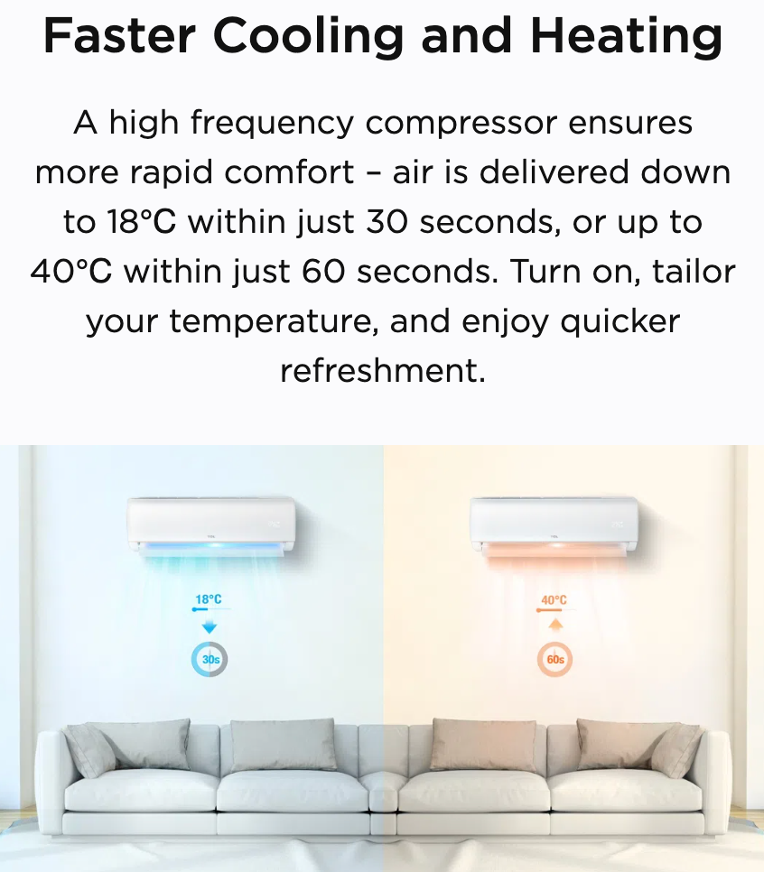 TCL 24000 BTU Inverter Split AC - TAC24CSA/XA61L