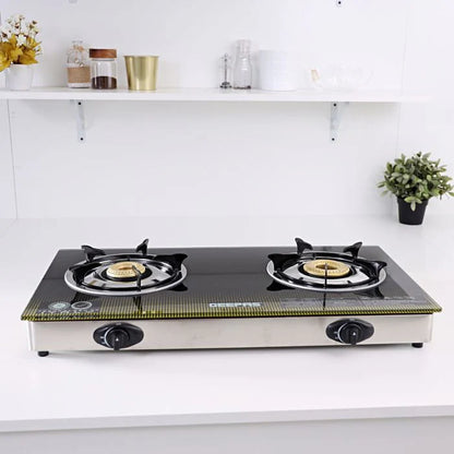 Geepas 2 Burner Glass Gas Stove - GK6758