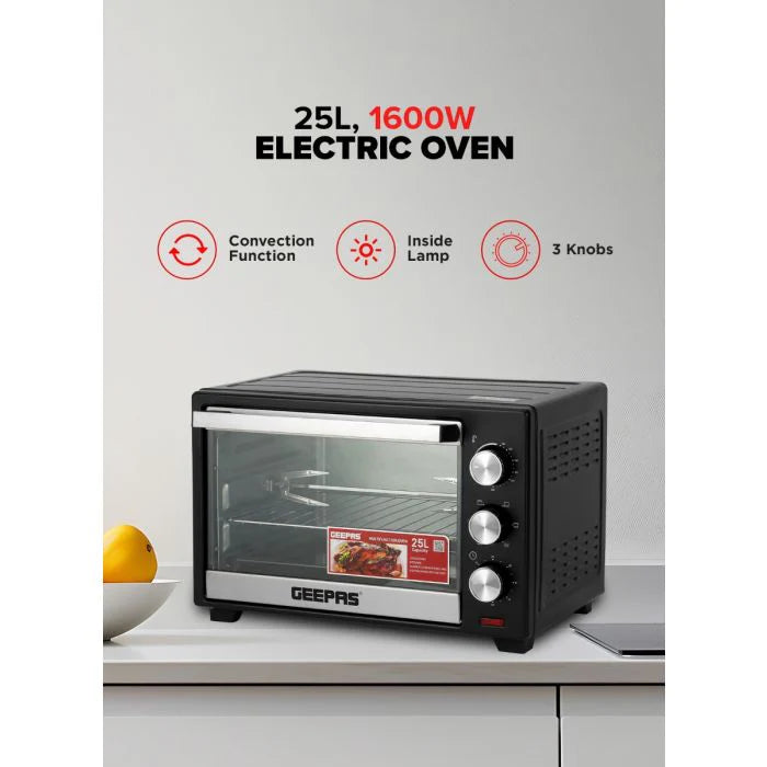 Geepas 25L Electric Oven Rotisserie - GO34040