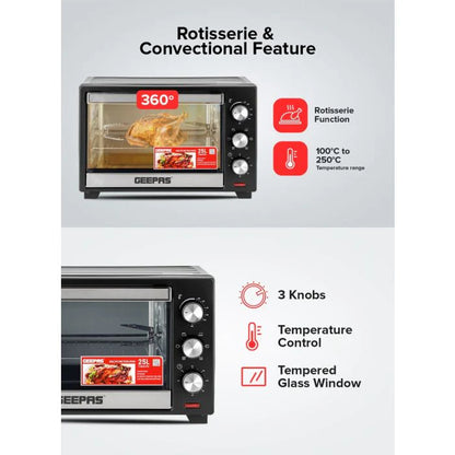 Geepas 25L Electric Oven Rotisserie - GO34040