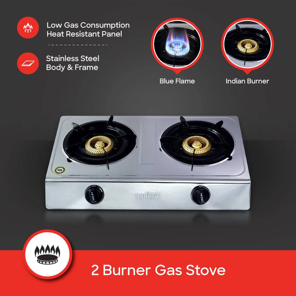 Sanford SS Steel Gas Stove - SF5222GC