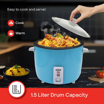 Sanford 1.5L Automatic Rice Cooker Glass Top - SF1160RC