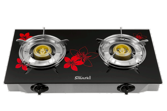 Smarki 2 Burner Glass Gas Stove
